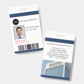 Benutzerdefinierte Mitarbeiter-ID-Karte | ABZEICHE Ausweis (Vorder- & Rückseite)