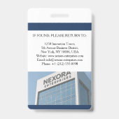 Benutzerdefinierte Mitarbeiter-ID-Karte | ABZEICHE Ausweis (Rückseite)