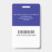 Benutzerdefinierte Mitarbeiter-ID-Karte Ausweis (Rückseite)