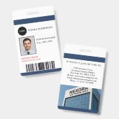 Benutzerdefinierte Mitarbeiter-ID-Karte | Firmenna Ausweis (Vorder- & Rückseite)