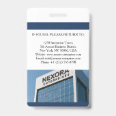 Benutzerdefinierte Mitarbeiter-ID-Karte | Firmenna Ausweis (Rückseite)