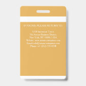 Benutzerdefinierte Mitarbeiter-ID-Karte | Firmenna Ausweis (Rückseite)