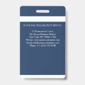 Benutzerdefinierte Mitarbeiter-ID-Karte | Firmenna Ausweis (Rückseite)