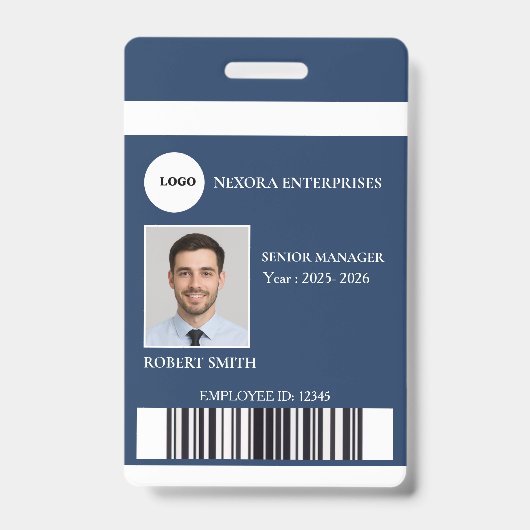 Benutzerdefinierte Mitarbeiter-ID-Karte | Firmenna Ausweis (Vorderseite)