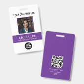 Benutzerdefinierte Mitarbeiter-ID mit Foto-Logo, Q Ausweis (Vorder- & Rückseite)