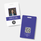 Benutzerdefinierte Mitarbeiter-ID mit Foto-Logo, Q Ausweis (Vorder- & Rückseite)