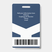 Benutzerdefinierte Mitarbeiter-ID mit Foto, Logo u Ausweis (Rückseite)