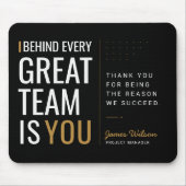 Benutzerdefinierte Mitarbeiter-Würdigung Dankeschö Mousepad (Vorne)