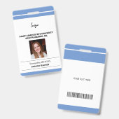 Benutzerdefinierte Mitarbeitername-Foto-Leer-Code- Ausweis (Vorder- & Rückseite)