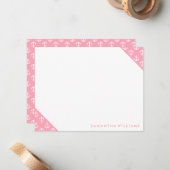 Benutzerdefinierte Mitteilungskarten für rosa Anke (Vorderseite/Rückseite Beispiel)