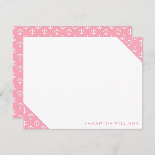 Benutzerdefinierte Mitteilungskarten für rosa Anke (Vorne/Hinten)