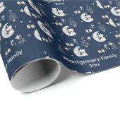 Benutzerdefinierte Mitternachtsweihnachten | Navy, Geschenkpapier (Rolleneckpunkt)