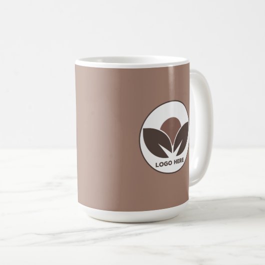 Benutzerdefinierte Mocha-Mousse-Logo-Tasse Kaffeetasse (VorderseiteRechts)