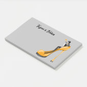 Benutzerdefinierte Mode-Diva in Stiletto gelb Post-it Klebezettel (angewinkelt)