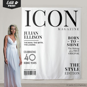 Benutzerdefinierte Mode-Magazin-Banner-Dekoration, Wandteppich