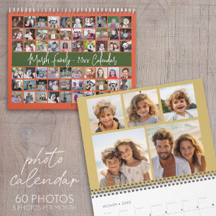 Benutzerdefinierte Modern Family Olive Terra Cotta Kalender