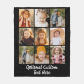 Benutzerdefinierte moderne 9-Foto-Instagram-Collag Fleecedecke (Vorderseite)