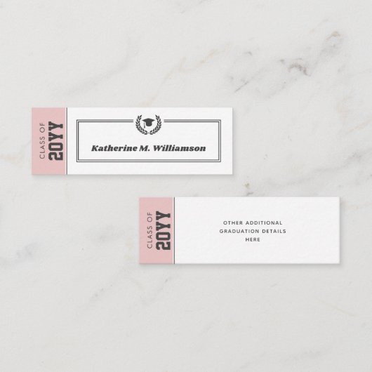 Benutzerdefinierte moderne Abschluss-Namenskarte w Telefonnummerkarte (Vorne/Hinten)