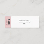 Benutzerdefinierte moderne Abschluss-Namenskarte w Telefonnummerkarte (Rückseite)