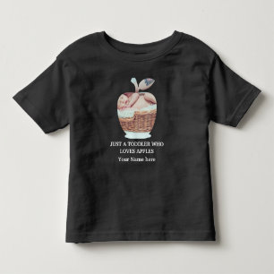 Benutzerdefinierte moderne Apfelfrucht-Fotovorlage Kleinkind T-shirt