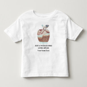 Benutzerdefinierte moderne Apfelfrucht-Fotovorlage Kleinkind T-shirt