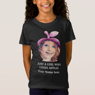 Benutzerdefinierte moderne Apfelfrucht-Fotovorlage T-Shirt