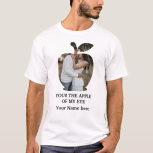 Benutzerdefinierte moderne Apfelfrucht Hochzeitspa T-Shirt