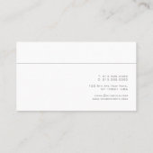 Benutzerdefinierte moderne, Berufliche, einfache E Visitenkarte (Rückseite)