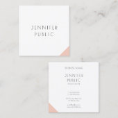 Benutzerdefinierte moderne Berufliche Elegant-Einf Quadratische Visitenkarte (Vorne/Hinten)