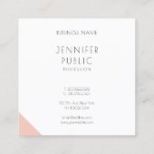 Benutzerdefinierte moderne Berufliche Elegant-Einf Quadratische Visitenkarte (Rückseite)