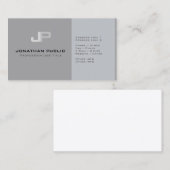 Benutzerdefinierte moderne Berufliche Monogramm-Vo Visitenkarte (Vorne/Hinten)