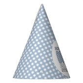 Benutzerdefinierte moderne blaue dumme Gans zum er Partyhütchen (Links)