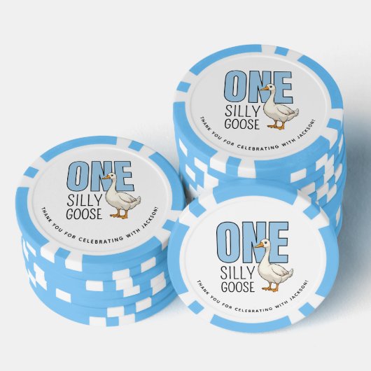 Benutzerdefinierte moderne blaue dumme Gans zum er Pokerchips (Stapel)