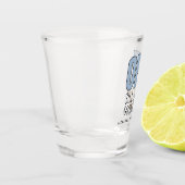 Benutzerdefinierte moderne blaue dumme Gans zum er Schnapsglas (Links)