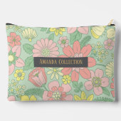 Benutzerdefinierte moderne botanische salbeigrüne  zubehörtasche (Rückseite)