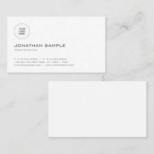 Benutzerdefinierte, moderne, einfache Vorlage Beru Visitenkarte (Vorne/Hinten)