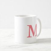 Benutzerdefinierte moderne Elegant-Initial-Monogra Kaffeetasse (VorderseiteRechts)