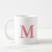 Benutzerdefinierte moderne Elegant-Initial-Monogra Kaffeetasse (Links)
