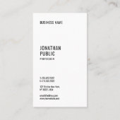 Benutzerdefinierte moderne, elegante Berufliche Te Visitenkarte (Rückseite)