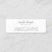 Benutzerdefinierte moderne, elegante Berufliche Vo Mini Visitenkarte (Rückseite)