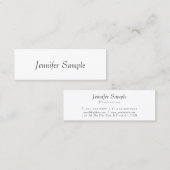 Benutzerdefinierte moderne, elegante Berufliche Vo Mini Visitenkarte (Vorne/Hinten)