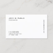 Benutzerdefinierte moderne, elegante Berufliche Vo Visitenkarte (Rückseite)