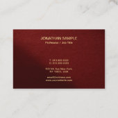 Benutzerdefinierte moderne, elegante Berufliche Vo Visitenkarte (Rückseite)