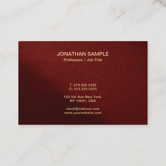 Benutzerdefinierte moderne, elegante Berufliche Vo Visitenkarte (Rückseite)