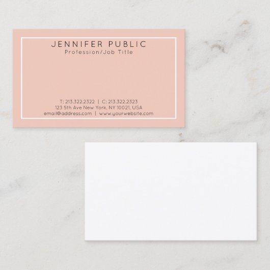 Benutzerdefinierte moderne, elegante, einfache Des Visitenkarte (Vorne/Hinten)