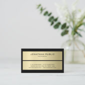 Benutzerdefinierte moderne elegante, einfache Schw Visitenkarte (Stehend Vorderseite)