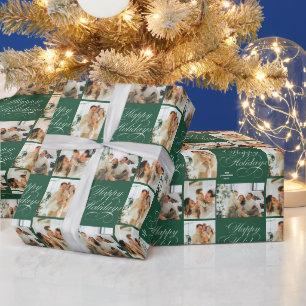 Benutzerdefinierte moderne elegante Foto-Grüne Fro Geschenkpapier