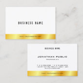 Benutzerdefinierte moderne elegante Gold-Look einf Visitenkarte (Vorne/Hinten)
