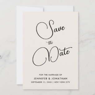 Benutzerdefinierte moderne elegante handgeschriebe save the date