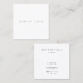 Benutzerdefinierte moderne, elegante Minimalistisc Quadratische Visitenkarte (Vorne/Hinten)